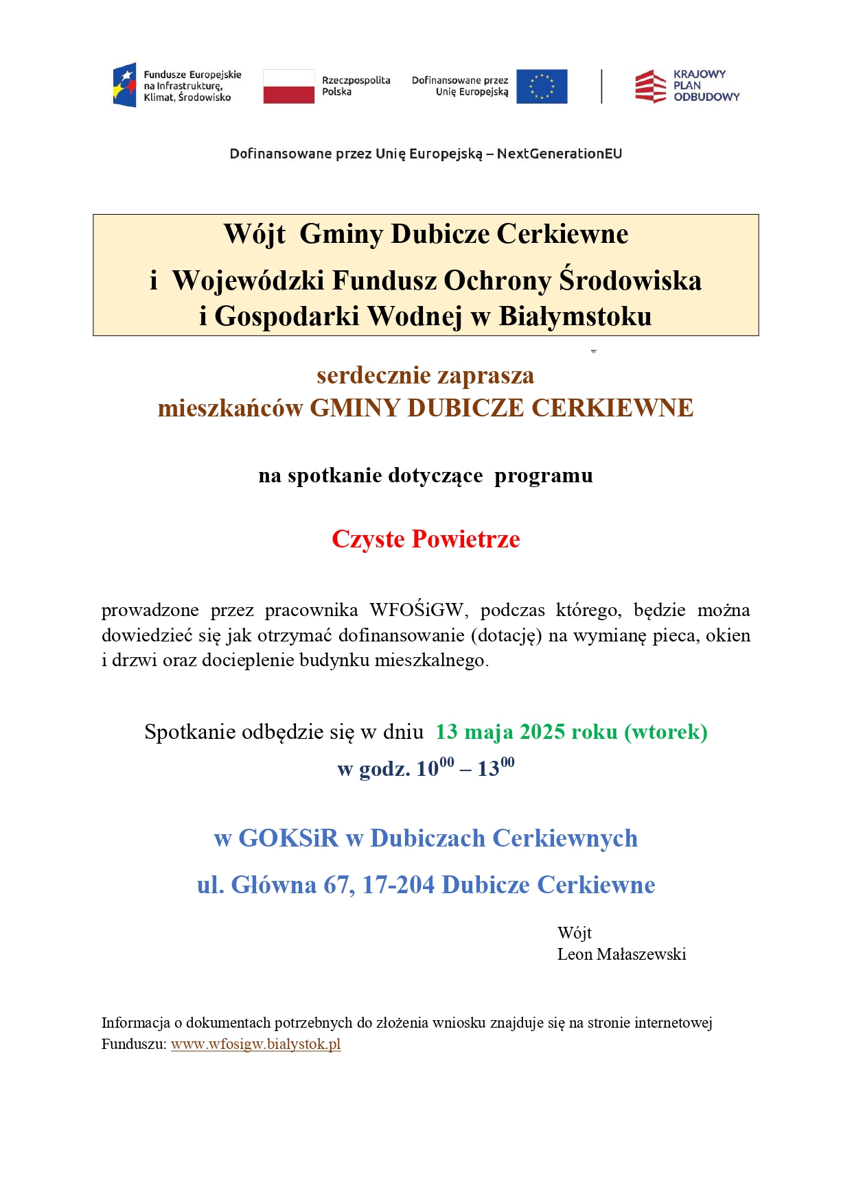 Dubicze Cerkiewne spotkanie 13 maj page 0001