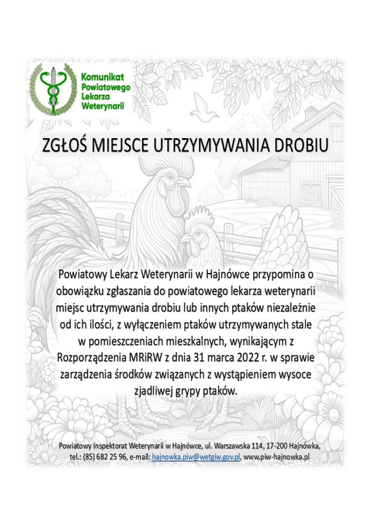 komunikat zgłos miejsce utrzymywania drobiu page 0001